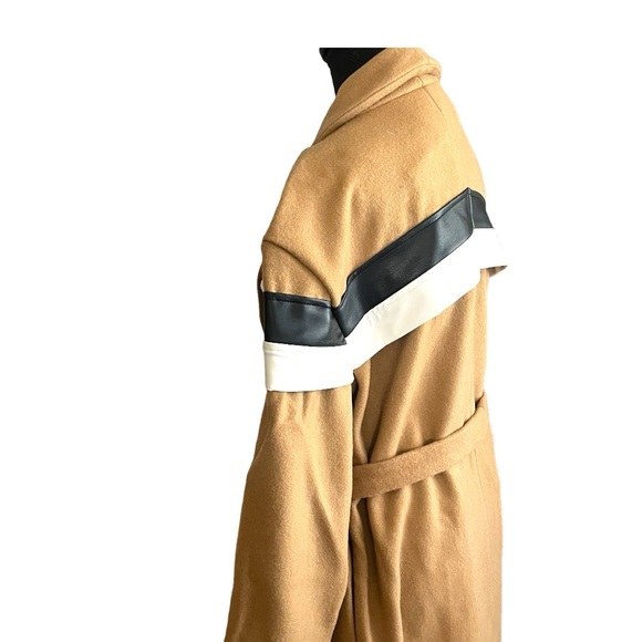 NWT Making the Cut Andreas Wool camel stripe coat - Picture 6 of 9